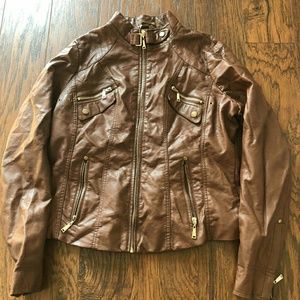 Faux leather jacket